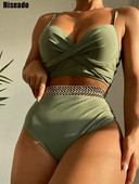 Riseado Push Up bikiinid 2023, naiste keerutatud ujumistrikood, kõrge vöökohaga seksikad naiste ujumisriided.