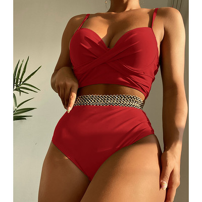 Riseado Push Up bikiinid 2023, naiste keerutatud ujumistrikood, kõrge vöökohaga seksikad naiste ujumisriided.