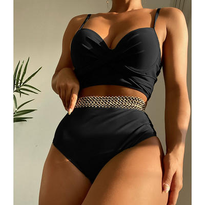 Riseado Push Up bikiinid 2023, naiste keerutatud ujumistrikood, kõrge vöökohaga seksikad naiste ujumisriided.