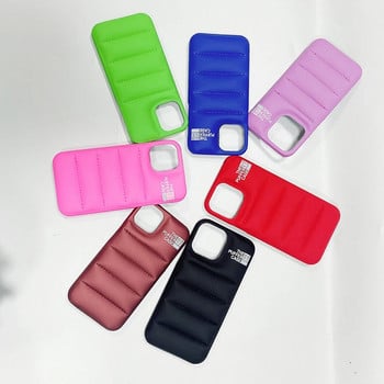 Калъф Puffer Case за Apple iPhone 14 13 12 Pro MAX 11 X XS XR 7 8 Plus MiNi SE 2 Луксозно пухено яке Естетична корица с влияние