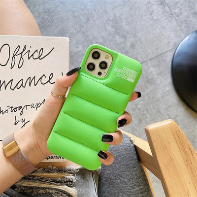 Puffer ümbris Apple iPhone 14 13 12 Pro MAX 11 X XS XR 7 8 Plus MiNi SE 2 luksusliku sulejope jaoks Esteetiline mõjutaja kate