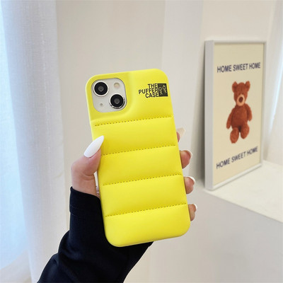 Puffer ümbris Apple iPhone 14 13 12 Pro MAX 11 X XS XR 7 8 Plus MiNi SE 2 luksusliku sulejope jaoks Esteetiline mõjutaja kate