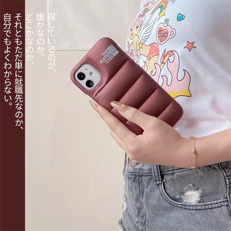 Puffer ümbris Apple iPhone 14 13 12 Pro MAX 11 X XS XR 7 8 Plus MiNi SE 2 luksusliku sulejope jaoks Esteetiline mõjutaja kate