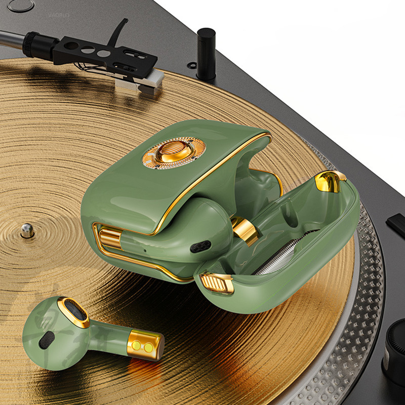 Jaunas TWS Bluetooth austiņas Luksusa Retro HiFi Super Bass vadu austiņu austiņas auss monitora austiņas ar mikrofonu sporta spēļu austiņām