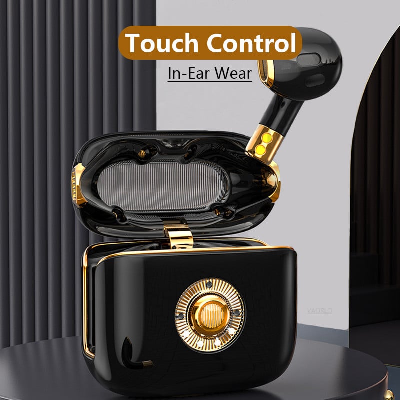 Jaunas TWS Bluetooth austiņas Luksusa Retro HiFi Super Bass vadu austiņu austiņas auss monitora austiņas ar mikrofonu sporta spēļu austiņām