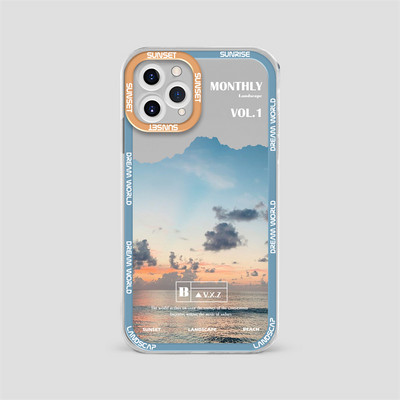 Husă pentru telefon INS Sunset Moon Snow Mountain pentru iPhone 14 13 12 11 Pro Max XS Max XR X 11 Husă moale de protecție pentru cameră pentru iPhone