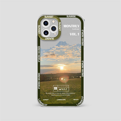 Husă pentru telefon INS Sunset Moon Snow Mountain pentru iPhone 14 13 12 11 Pro Max XS Max XR X 11 Husă moale de protecție pentru cameră pentru iPhone