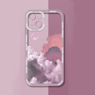 Husă pentru telefon INS Sunset Moon Snow Mountain pentru iPhone 14 13 12 11 Pro Max XS Max XR X 11 Husă moale de protecție pentru cameră pentru iPhone