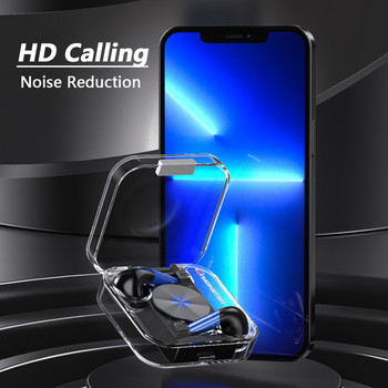 Fashion Transparent Bass Earphone Bluetooth 5.2 Wireless Headphones Gaming/Music Dual Mode Earbuds Αθλητικά αδιάβροχα ακουστικά ENC