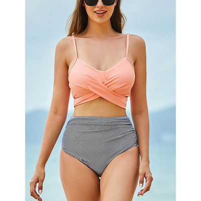 Riseado magas derekú bikini női strand fürdőruha fürdőruha női 2023 Push Up bikini szexi fürdőruhák nyári strandruha Új