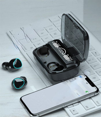 M10 TWS Ασύρματο ακουστικό Bluetooth 5.1 Αθλητικά ακουστικά 3500 mAh Charging Box HIFI Stereo Gaming Earbuds Headset with Mic