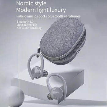 TWS Sports Earbuds Bluetooth 5.0 Bass Touch Wireless Headphones Ear Hook Ακουστικό Ακύρωση θορύβου Αδιάβροχο ακουστικό με μικρόφωνο