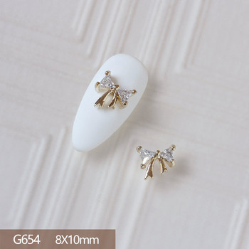 10 бр. 3D пеперуда любовно сърце сплав Nail Art Zircon Pearl Metal Manicure Nails Accesorios Supplies Направи си сам декорации за нокти Charms