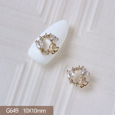 10db 3D Butterfly Love Heart ötvözet körömdísz cirkon gyöngy fém manikűr körmök kiegészítők kellékek barkácsolás körömdíszek varázslatok