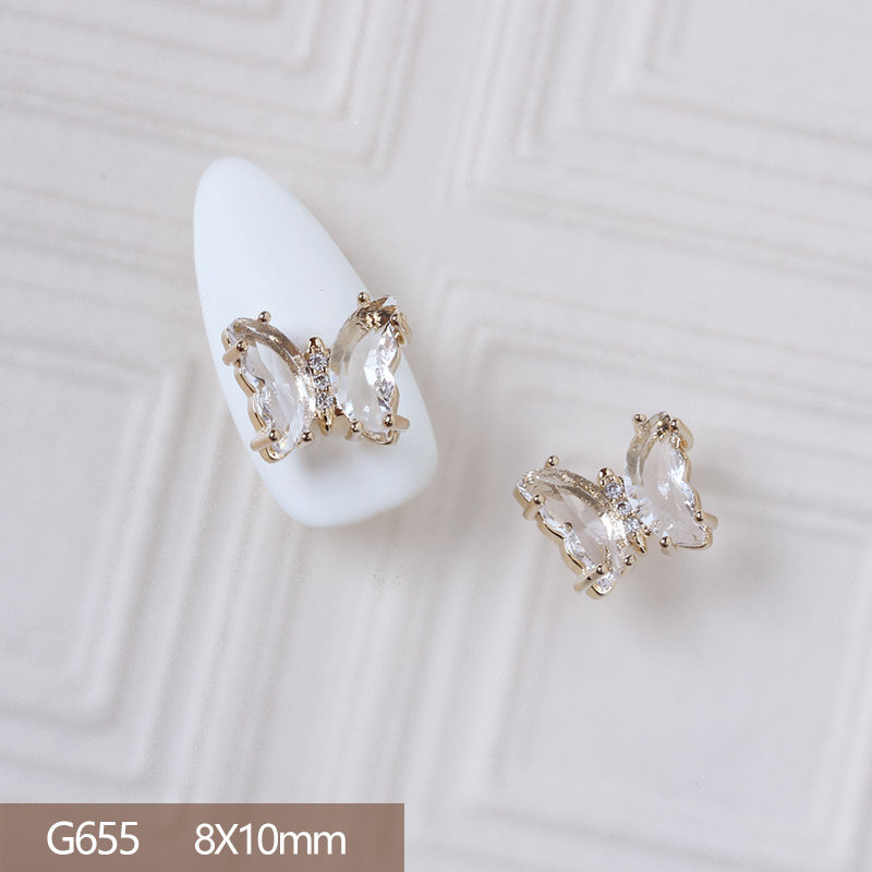 10db 3D Butterfly Love Heart ötvözet körömdísz cirkon gyöngy fém manikűr körmök kiegészítők kellékek barkácsolás körömdíszek varázslatok