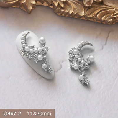10db/tétel 3D Arany Ezüst Sailor Moon Ötvözet Nail Art Circon Pearl Fém Manikűr Köröm Kiegészítők Ékszerek Barkács dekorációk Bűbáj
