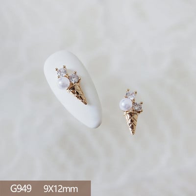 10 komada Luksuzna mašna Medvjed Lizalica Leptir 3D legura Nail Art Cirkon Pearl Metalni dodaci za manikuru Nokti DIY ukrasi Privjesci