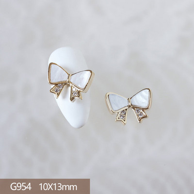 10 komada Luksuzna mašna Medvjed Lizalica Leptir 3D legura Nail Art Cirkon Pearl Metalni dodaci za manikuru Nokti DIY ukrasi Privjesci