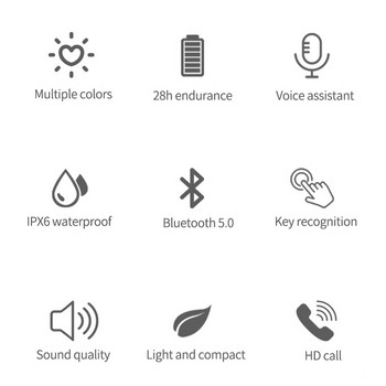 20 ώρες Χρόνος παιχνιδιού Κολύμβηση Αδιάβροχο ακουστικό Bluetooth Dual Wear Style Sport Ασύρματο ακουστικό TWS Ipx6 Earbuds Stereo