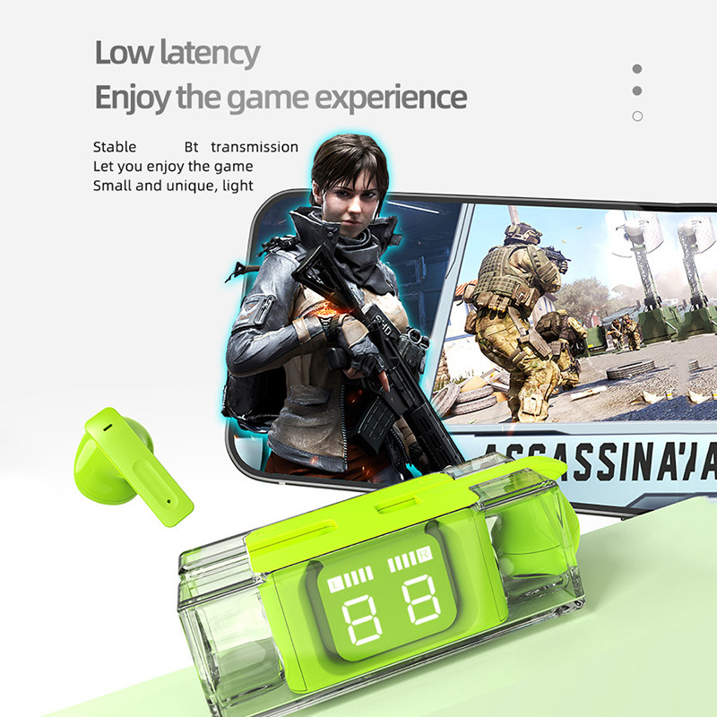 Căști VAORLO E90 TWS Căști Bluetooth cu microfon Căști fără fir cu carcasă de încărcare Afișaj de putere Căști cu control tactil