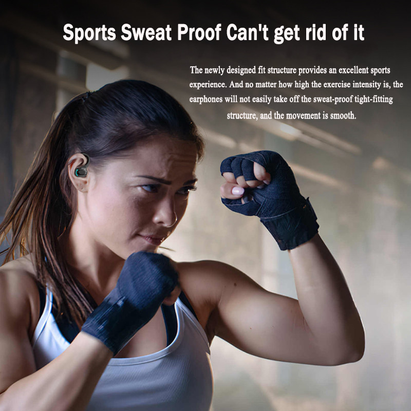 TWS Earbuds bluetooth 5.1 μουσική ασύρματο Ακουστικό Ακουστικό HIFI Bass Sports Earphones Οθόνη LED αδιάβροχο ακουστικό με μικρόφωνο