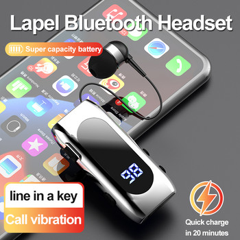 Νέα ακουστικά K55 Bluetooth 5.2 Ασύρματα ακουστικά Κλιπ αυτιού Υπενθύμιση κραδασμών εισερχόμενης κλήσης Επαγγελματικά ακουστικά Hands-free Earbuds