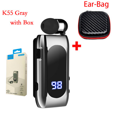 Nove K55 slušalice Bluetooth 5.2 bežične slušalice štipaljka za uho Podsjetnik na vibraciju za dolazni poziv Poslovna slušalica Hands-free slušalice