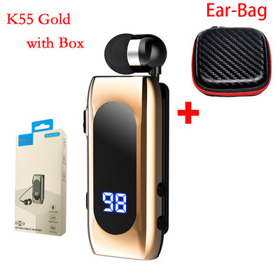 Nove K55 slušalice Bluetooth 5.2 bežične slušalice štipaljka za uho Podsjetnik na vibraciju za dolazni poziv Poslovna slušalica Hands-free slušalice