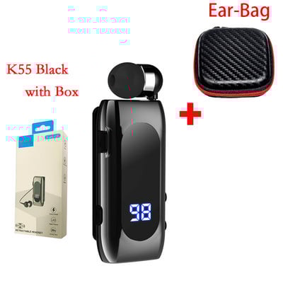 Nove K55 slušalice Bluetooth 5.2 bežične slušalice štipaljka za uho Podsjetnik na vibraciju za dolazni poziv Poslovna slušalica Hands-free slušalice