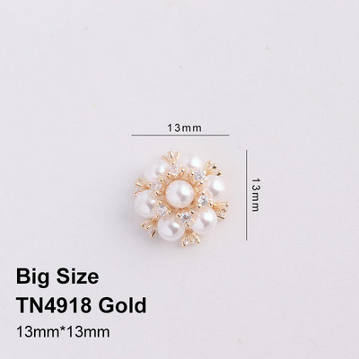 5db TN4918 Real Gold Crystal Pearl cirkon Nail Art strasszos fém manikűr köröm kiegészítők barkácsolás Köröm Dekoráció Köröm varázsa