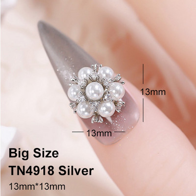 5db TN4918 Real Gold Crystal Pearl cirkon Nail Art strasszos fém manikűr köröm kiegészítők barkácsolás Köröm Dekoráció Köröm varázsa