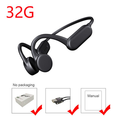 Kaulų laidumo belaidės Bluetooth ausinės IPX8 vandeniui atsparios plaukimo ausinės su 32G atmintimi MP3 muzikos ausinės su mikrofonu