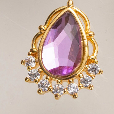 10 buc/lot 3D Love Heart Drop Octogon Colorat Zircon Aliaj Metal Nail Art Manichiura Unghii Accesorii DIY Decoratiuni pentru unghii Charms