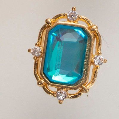 10 buc/lot 3D Love Heart Drop Octogon Colorat Zircon Aliaj Metal Nail Art Manichiura Unghii Accesorii DIY Decoratiuni pentru unghii Charms