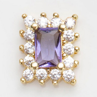 10 buc/lot 3D Love Heart Drop Octogon Colorat Zircon Aliaj Metal Nail Art Manichiura Unghii Accesorii DIY Decoratiuni pentru unghii Charms