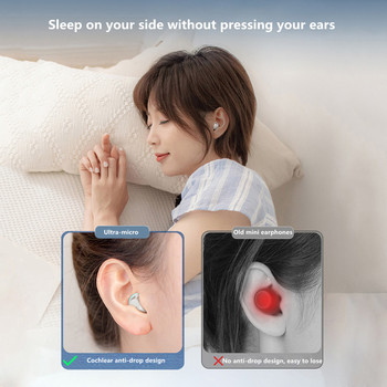 Безжични слушалки ASRM Sleep 2.6g Мини Bluetooth слушалки Звукоизолация Безболезнено носене Слушалки Стерео HIFI Слушалки за сън
