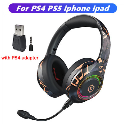 „Bluetooth 5.1“ stereofoninės „Hi-Fi“ belaidės ausinės su mikrofonu, sporto triukšmą slopinančios ausinės TF kortelių žaidimų ausinės, skirtos PS4 PS5 kompiuteriui