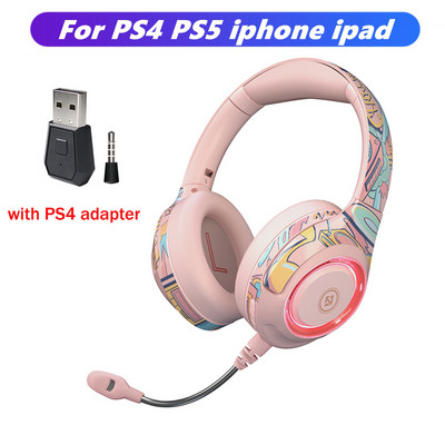 „Bluetooth 5.1“ stereofoninės „Hi-Fi“ belaidės ausinės su mikrofonu, sporto triukšmą slopinančios ausinės TF kortelių žaidimų ausinės, skirtos PS4 PS5 kompiuteriui