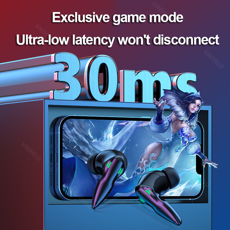 Nove TWS slušalice za igranje Bluetooth 5.3 HIFI bežične slušalice s niskom latencijom, sportske slušalice s poništavanjem buke i mikrofonom za Xiaomi