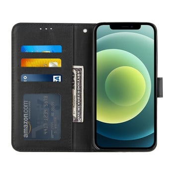 Прост калъф за Motorola Moto G100 G50 G40 G60 G60S G10 G30 G Pure E20 E30 E40 Edge 20 Pro Wallet Card Slot Leather Cover D09F