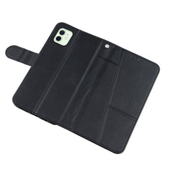 Прост калъф за Motorola Moto G100 G50 G40 G60 G60S G10 G30 G Pure E20 E30 E40 Edge 20 Pro Wallet Card Slot Leather Cover D09F