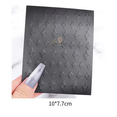 Nail Art Airbrush stencilek körmökhöz Szív Pillangó Medve Csillagok Üreges újrafelhasználható Körömtetováló Sablon Szalon Manikűr kellék