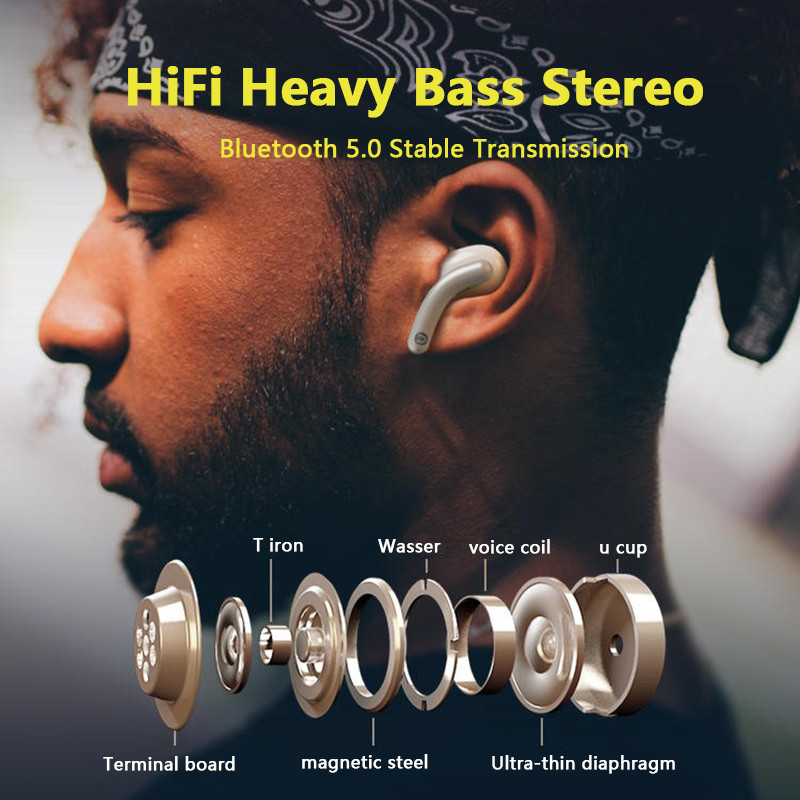Căști wireless Qualcomm APTX Căști HiFi Heavy Bass Mini căști intraauriculare cu microfon Reducerea zgomotului Heaset cu latență scăzută IPX5