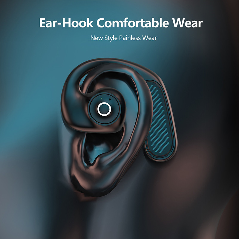 Naujos atviram orui laidžios ausinės HiFi stereo žemų dažnių garsiakalbis muzikinės ausinės triukšmo mažinimo vandeniui atsparios sportinės ausinės su HD mikrofonu