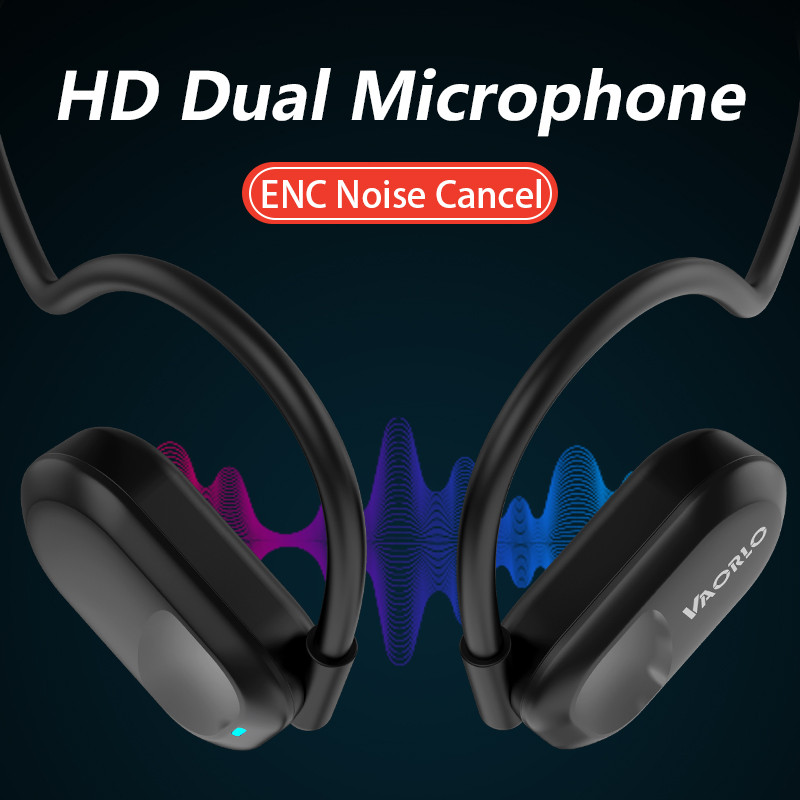 Γνήσια VAORLO Air Conduction Ακουστικά Bluetooth 5.2 ENC Ασύρματο ακουστικό ακύρωσης θορύβου με HD Dual Mic Sports Headset