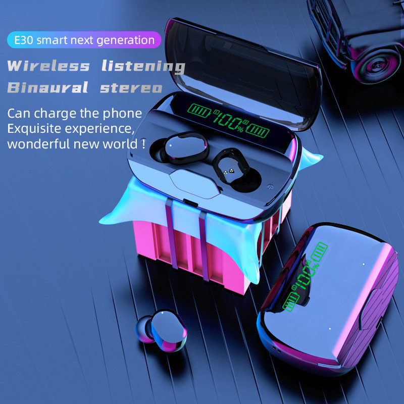 VOARLO TWS Earbuds Bluetooth 5.1 HIFI Music Wireless austiņas LED Touch Gaming austiņas ar HD Mic Sports Waterproof Headset