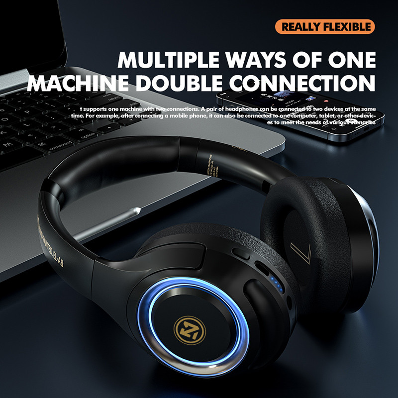 Νέο Bluetooth 5.1 Gaming Ακουστικά HIFI Stereo Bass Wireless Headphones TF Card with Mic Sports Headset for PS4 PC Laptop Phone