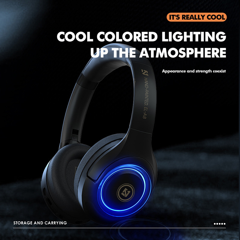 Νέο Bluetooth 5.1 Gaming Ακουστικά HIFI Stereo Bass Wireless Headphones TF Card with Mic Sports Headset for PS4 PC Laptop Phone