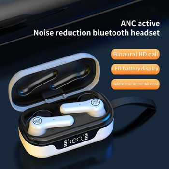 VAORLO TWS Геймърски слушалки Bluetooth 5.0 Бас музика Цифров дисплей Сензорни безжични слушалки с HD микрофон Водоустойчиви спортни слушалки