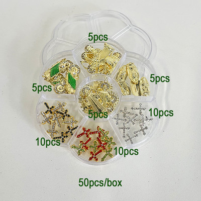 3D Ganta Muerte Nail Charms Μεταλλικά στρας Πολύτιμοι λίθοι Glitter Ακρυλικά Nail Art Κοσμήματα Μανικιούρ Διακόσμηση νυχιών Αξεσουάρ